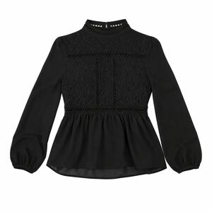 SBetro Black Lace Detail Blouse